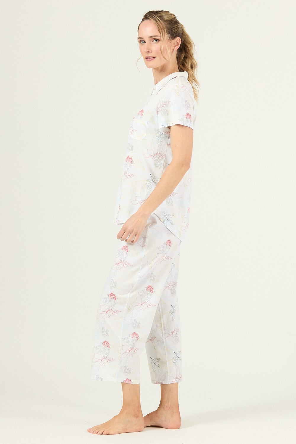 Pijama Malinas Capri Blanco Flor