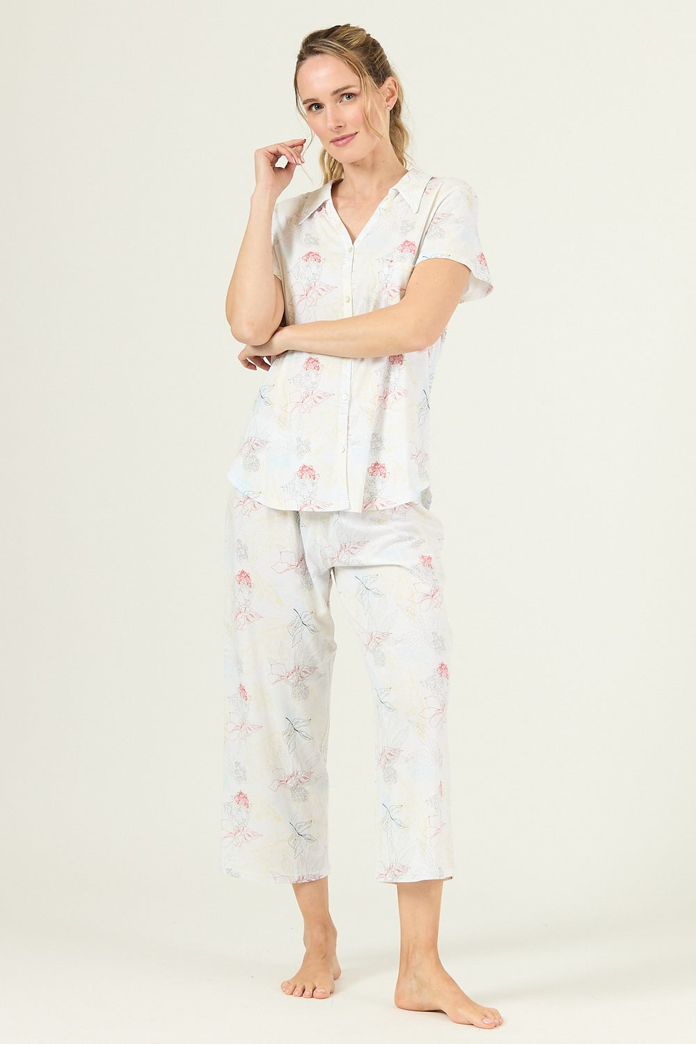 Pijama Malinas Capri Blanco Flor