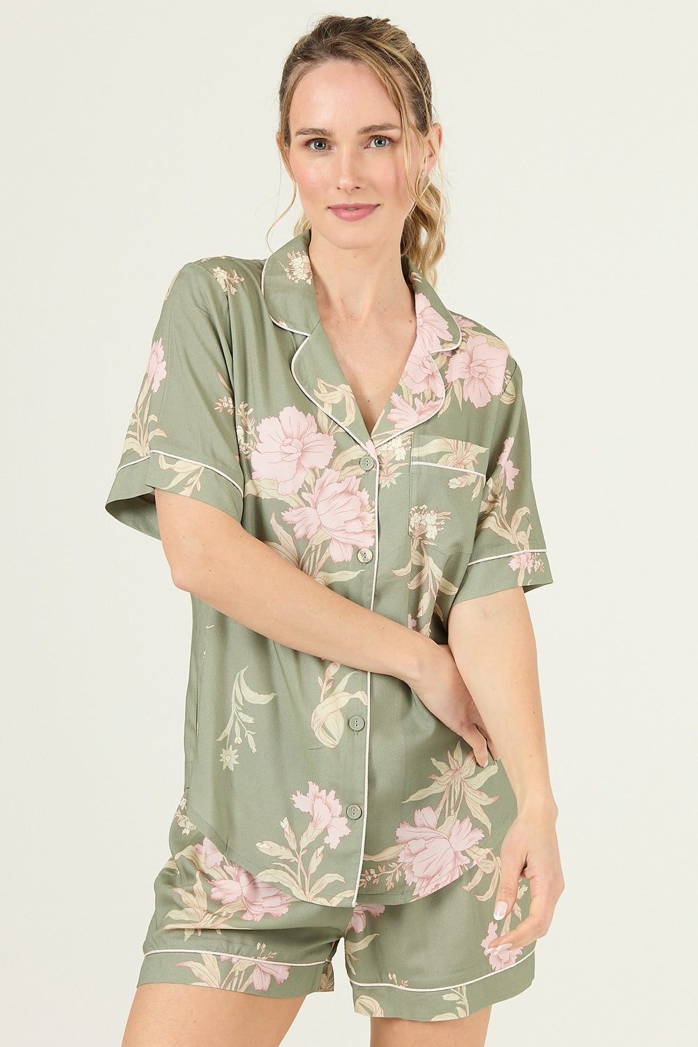 Pijama Adela Sport Verde Estampado