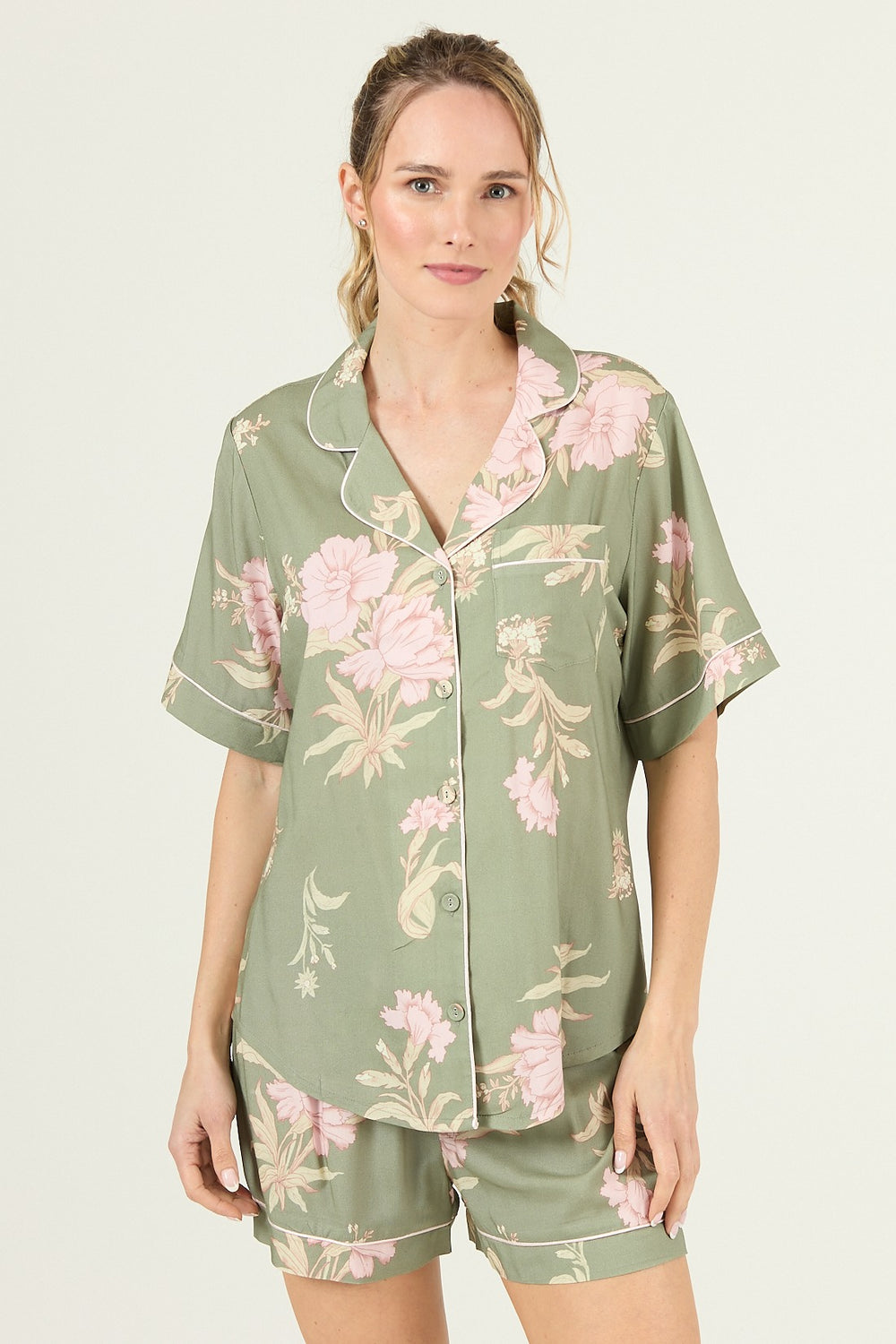 Pijama Adela Sport Verde Estampado