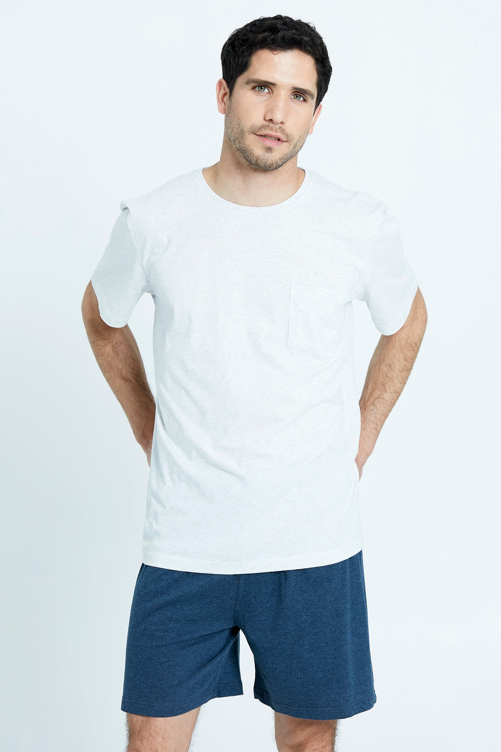 Pijama Tomas Short Manga Corta Gris