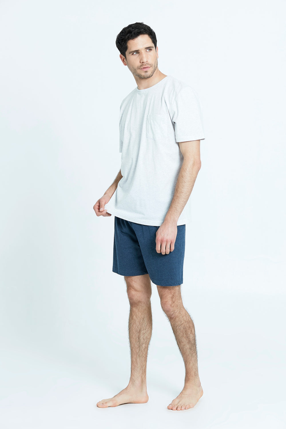 Pijama Tomas Short Manga Corta Gris