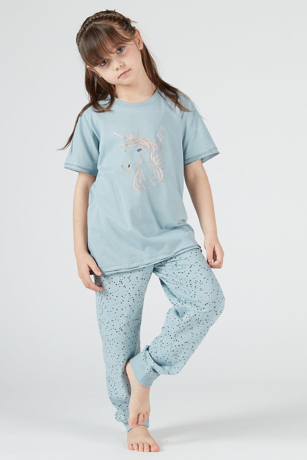Pijama Benita Kids Celeste
