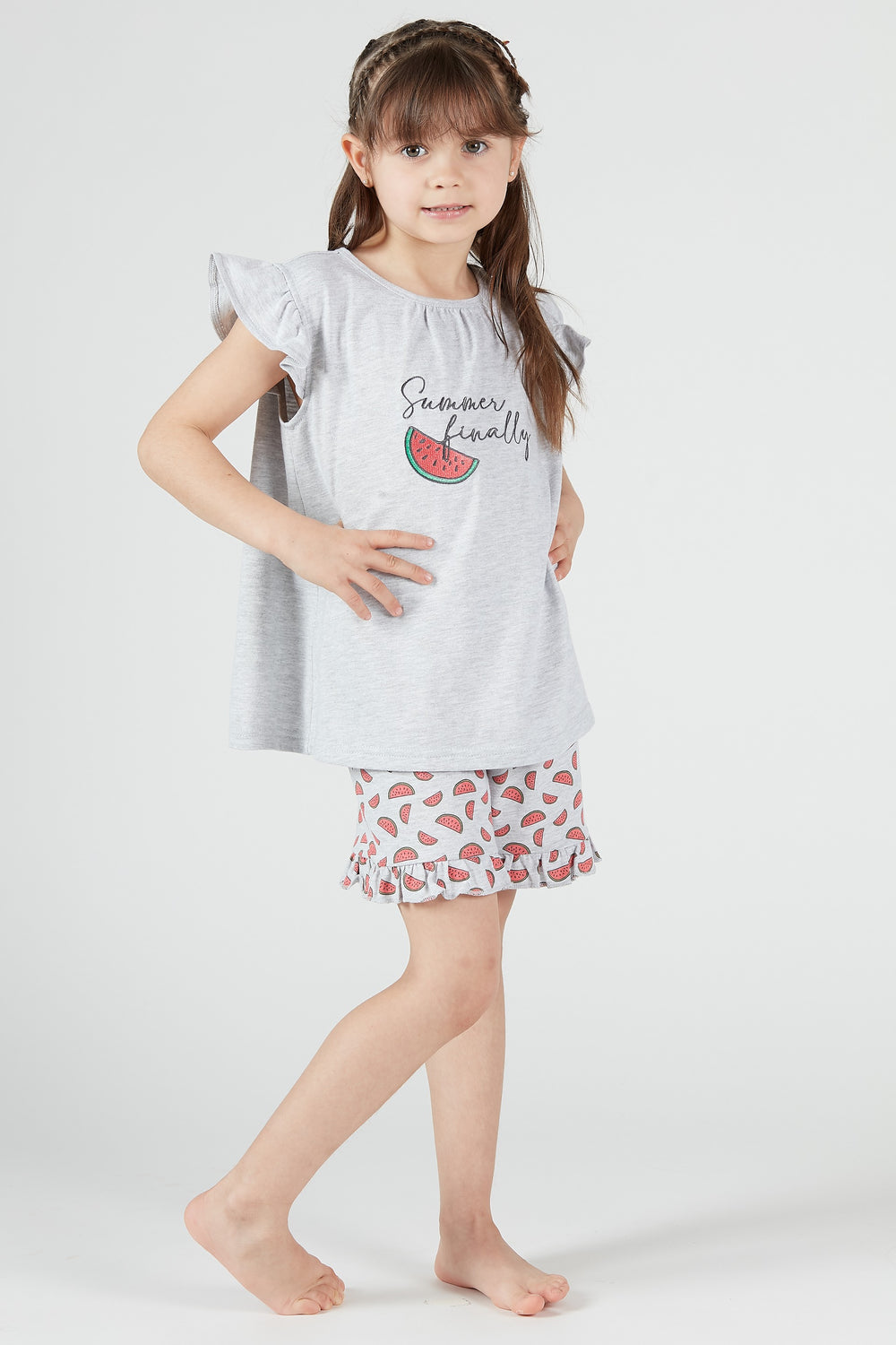 Pijama Jose Short Kids Gris
