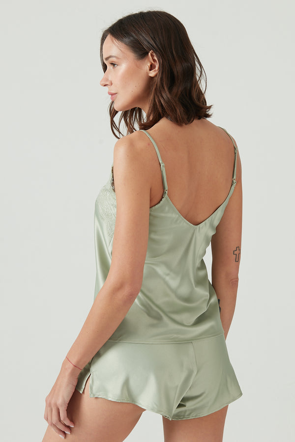 Pijama Cande Short Verde