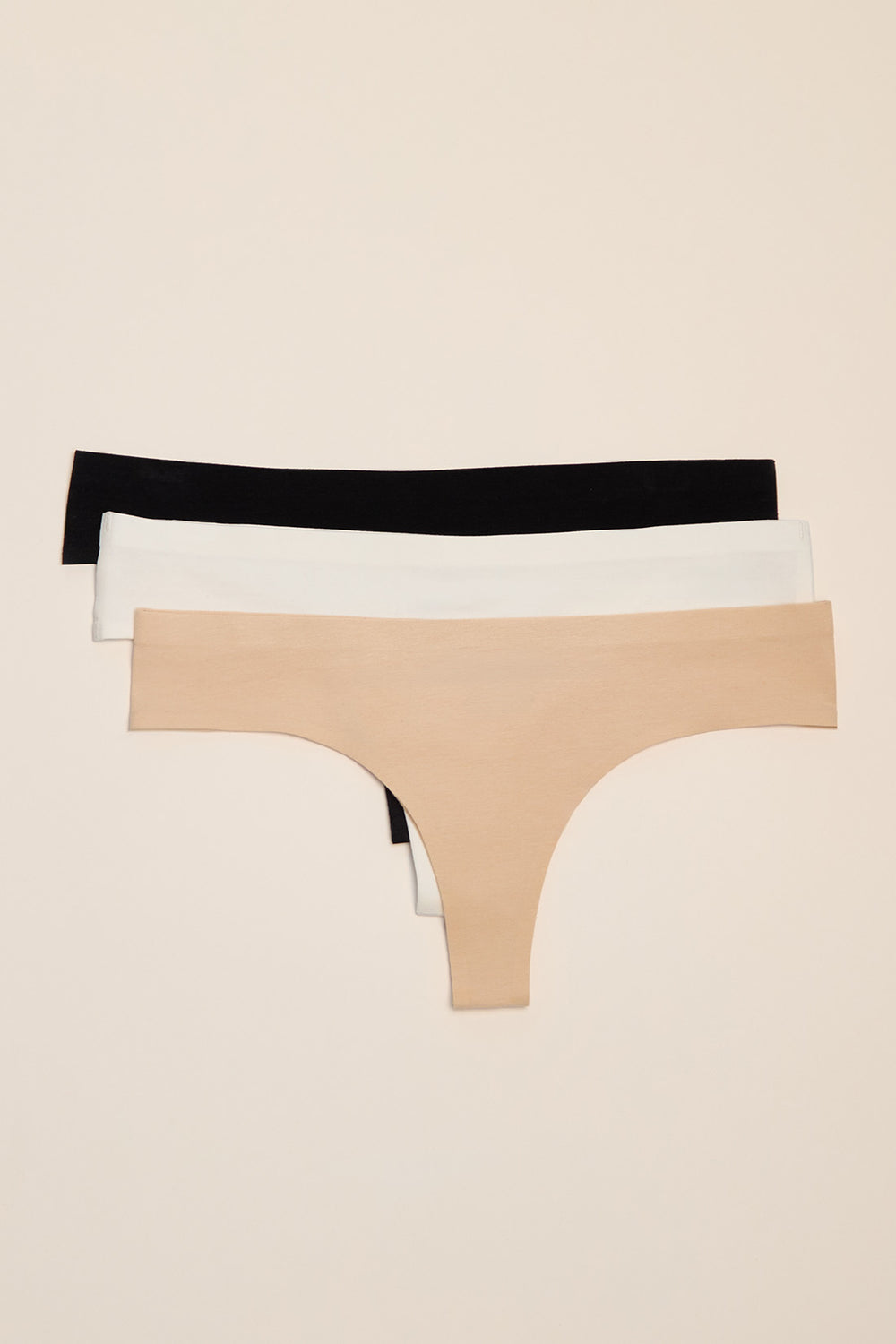Calzón X3 Cheeky Cotton Básico Beige/Negro/Blanco