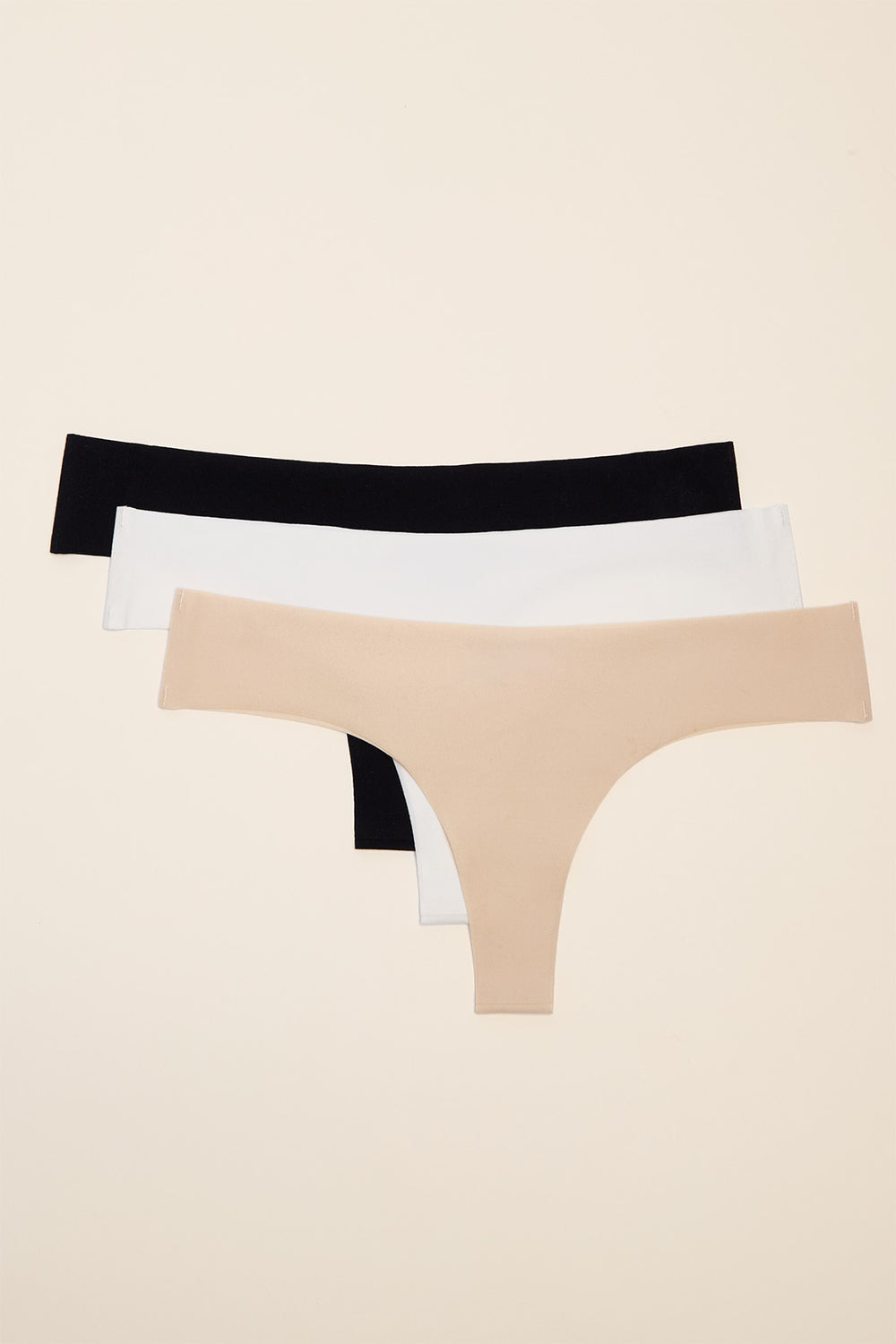 Calzón X3 Cheeky Microfibra Básicos Beige/Negro/Blanco