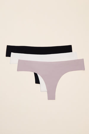 Calzón X3 Cheeky Microfibra Trendy Gris/Negro/Blanco