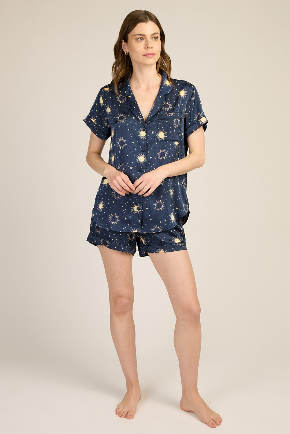 Pijama Roma Sh Azul Estampado