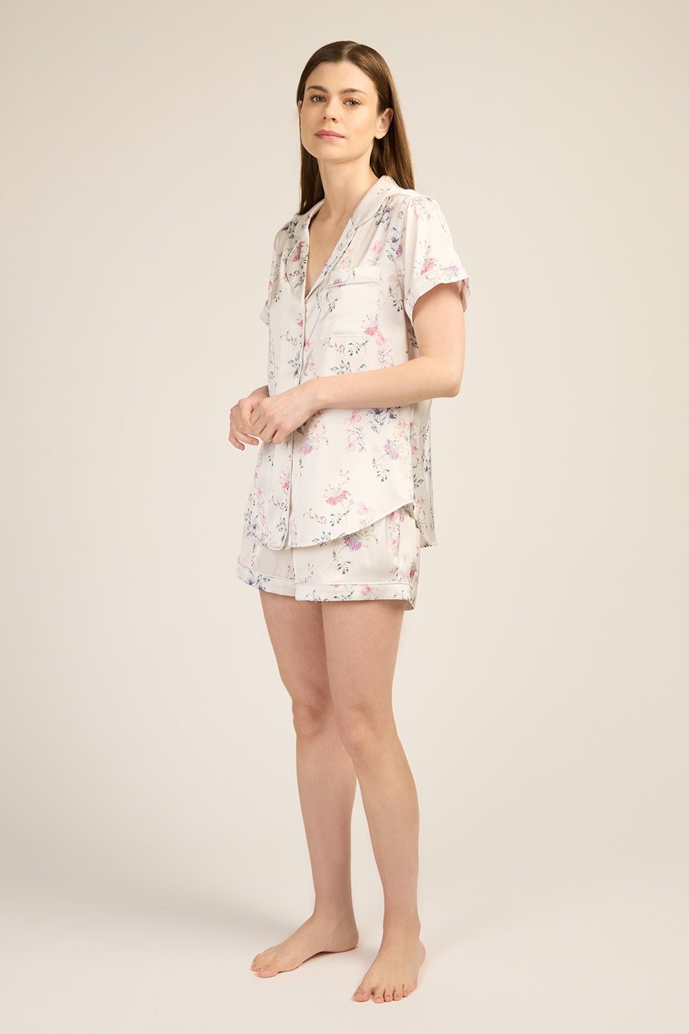 Pijama Roma Sh Ivory Flor